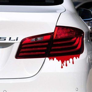 Blood taillight headlight Halloween vinyl decal sticker car window bumper 5.8x2